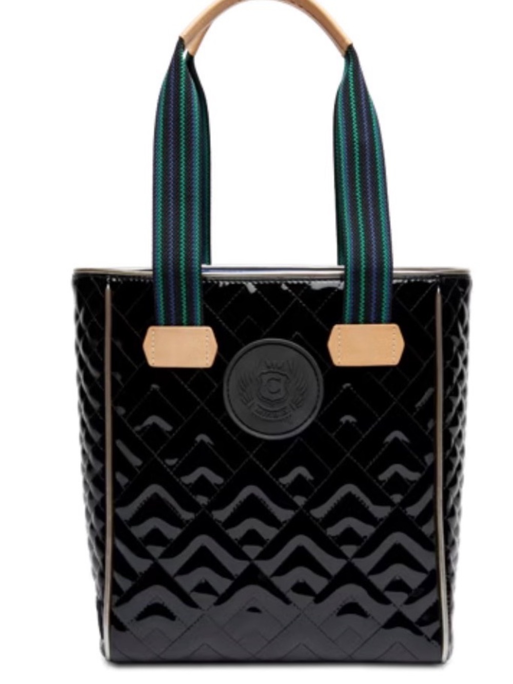 Consuela Chica Tote Inked Tote in Black & Blue NWT